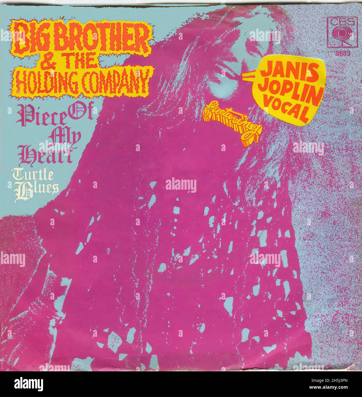 Vintage single record cover - Joplin, Janis-Piece Of My Heart-1969 Stock Photo
