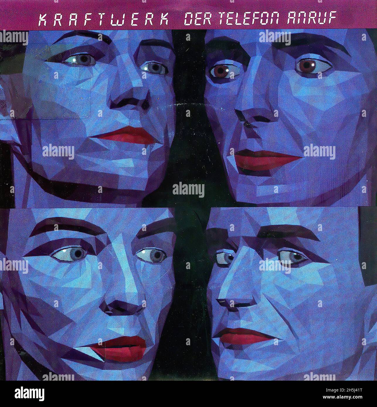 Vintage single record cover - Kraftwerk - Der Telefon Anruf - D - 1987 Stock Photo