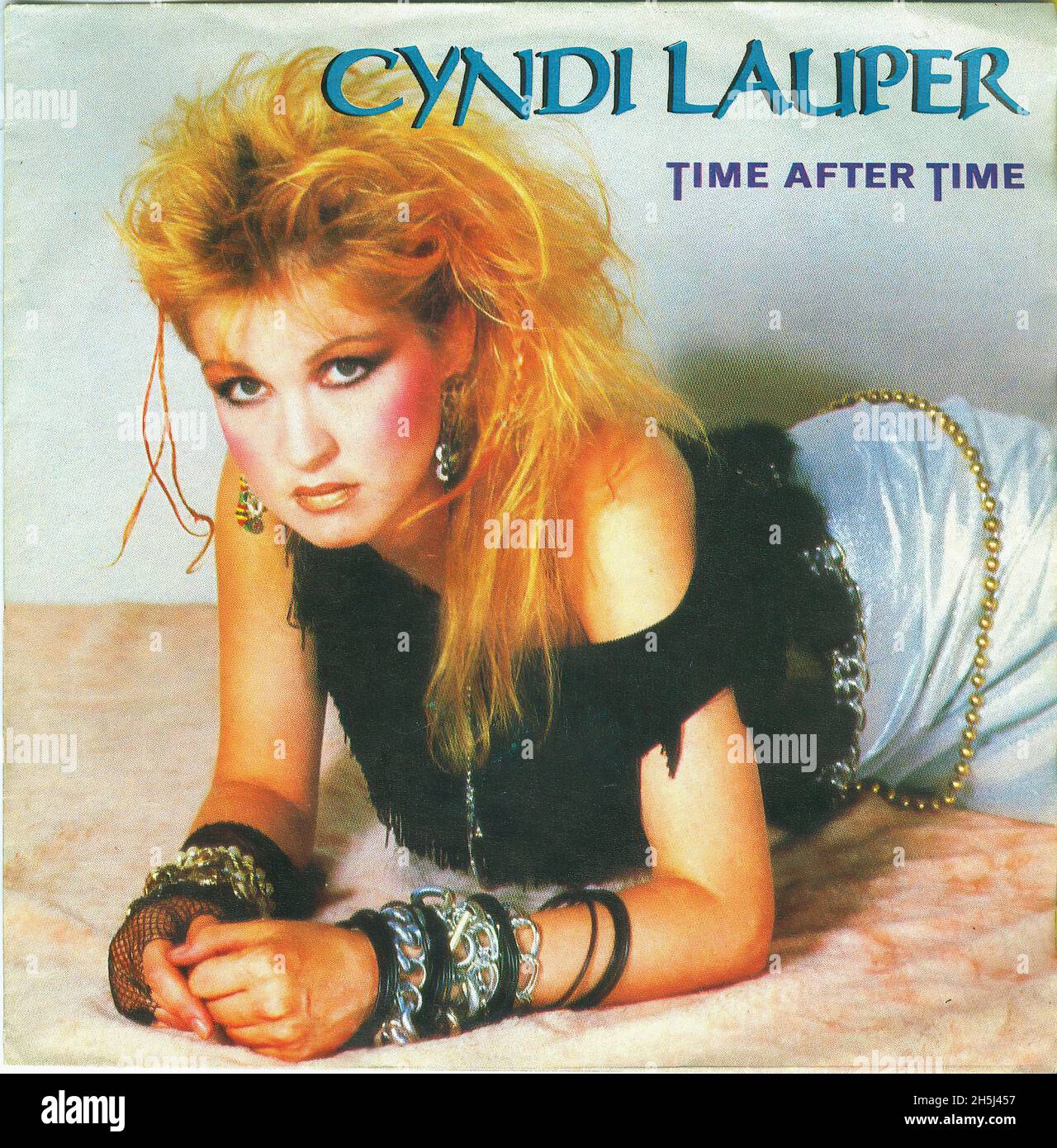 Vintage single record cover - Lauper, Cyndi - Time After Time - NL-D - 1983 Stock Photo