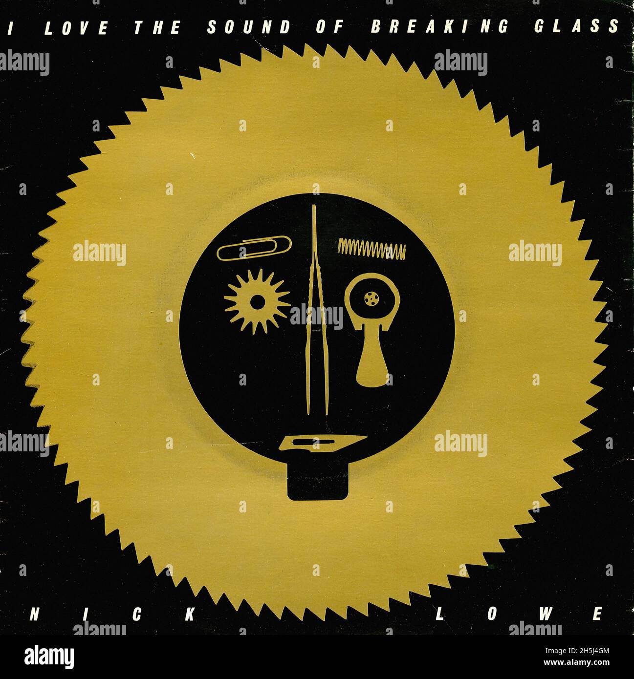 Nick Lowe - I Love The Sound of Breaking Glass - Vintage vinyl album cover  Stock Photo - Alamy