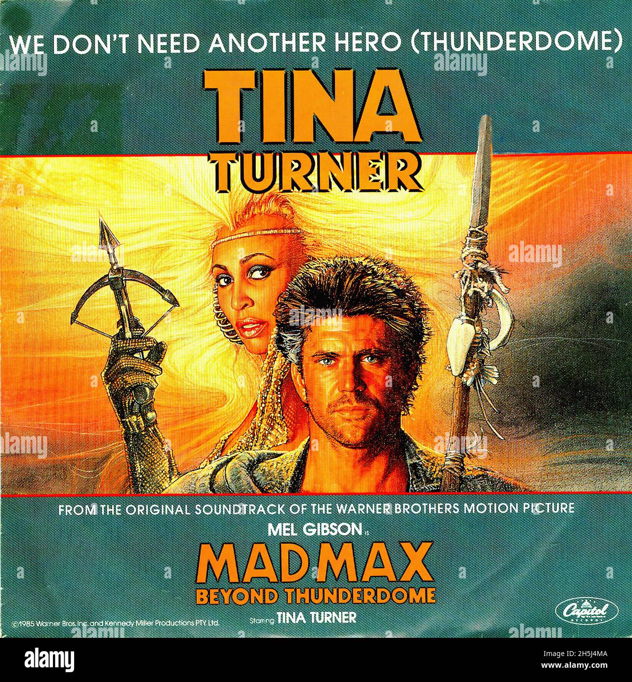 Vintage single record cover - Mad Max III - Beyond Thunderdome