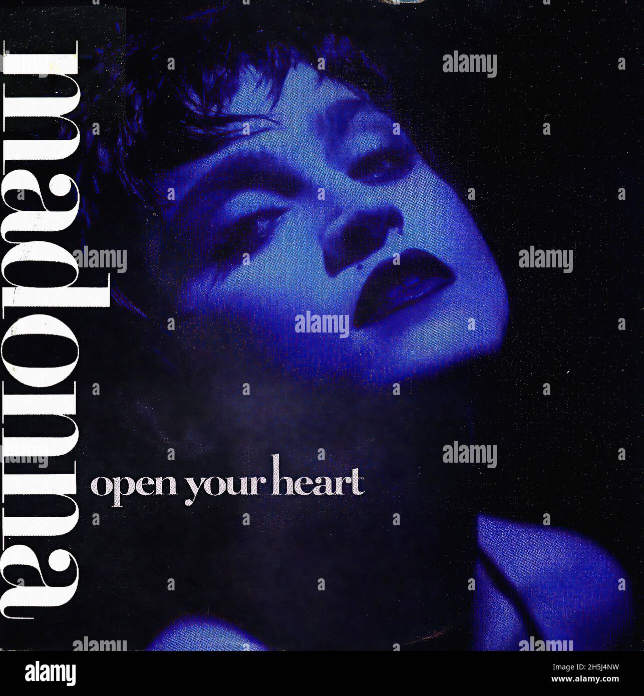 Vintage single record cover - Madonna - Open Your Heart - D - 1986