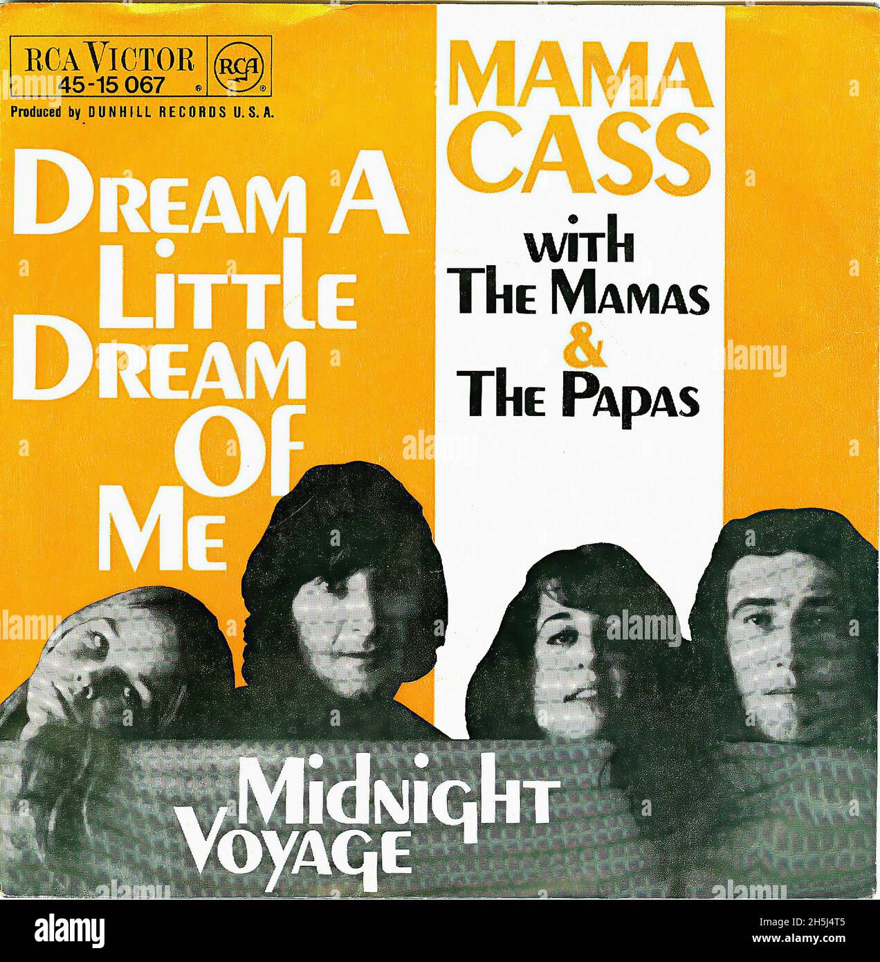 Vintage single record cover Mama Cass with The Mamas & The Papas