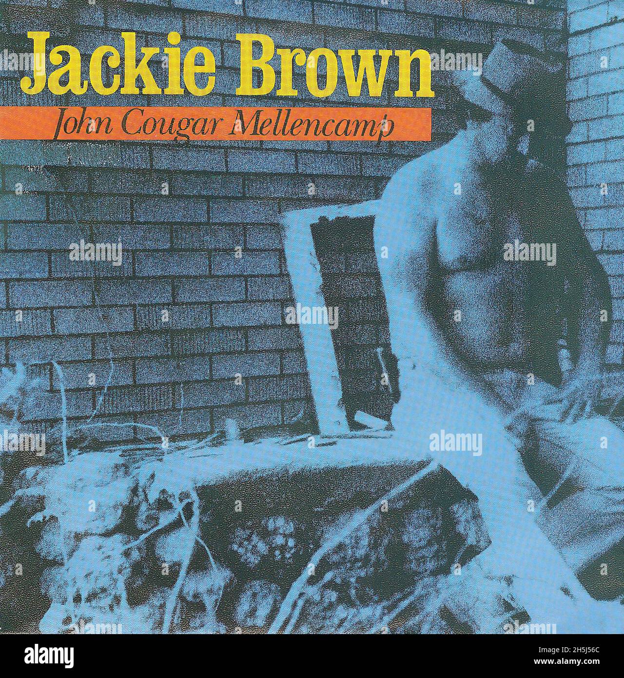 Vintage single record cover - Mellencamp, John Cougar - Jackie Brown - D - 1989 Stock Photo