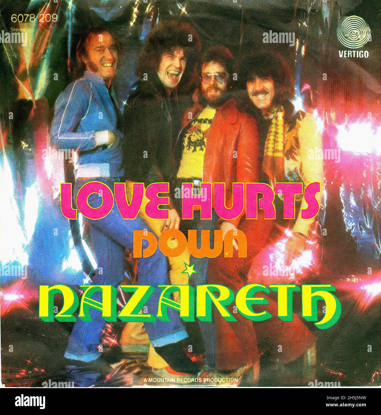 Vintage single record cover - Nazareth - Love Hurts - D - 1974 Stock Photo  - Alamy