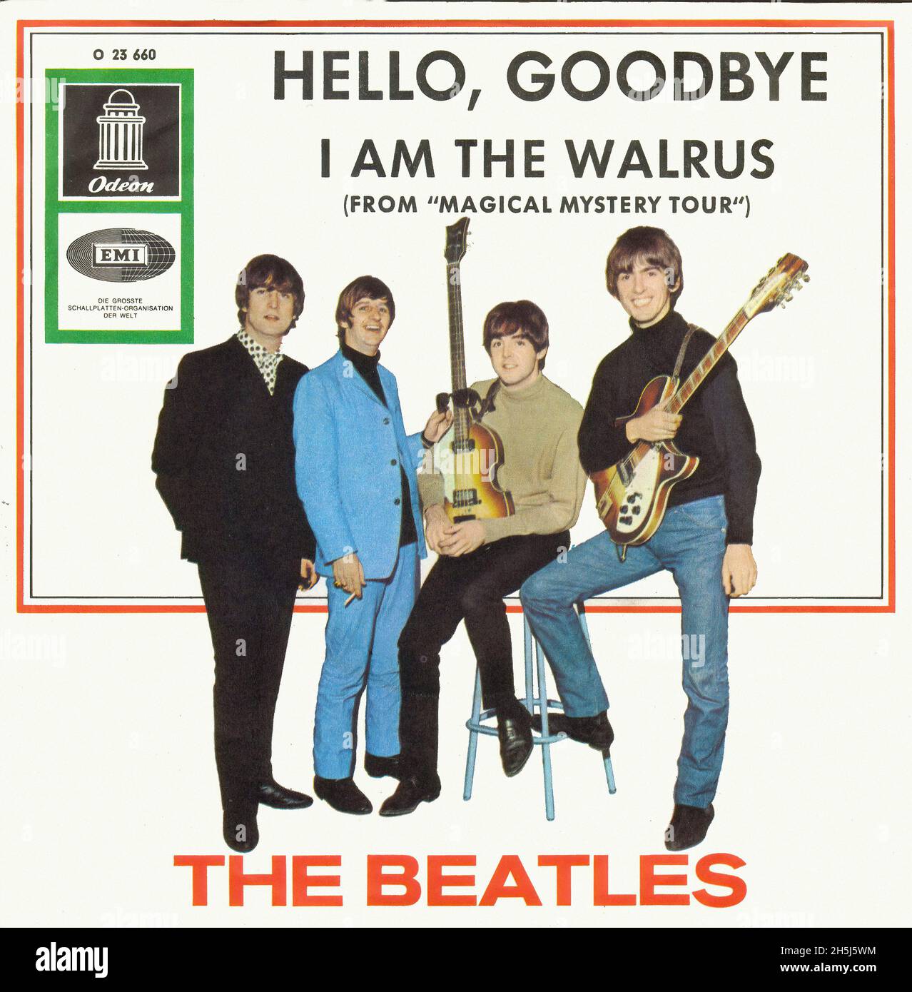 Vintage single record cover - Beatles, The - Hello, Good Bye - D - 1967 03  Stock Photo - Alamy