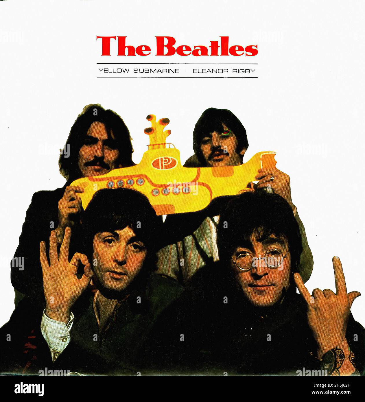Vintage single record cover Beatles, The Yellow Submarine UK