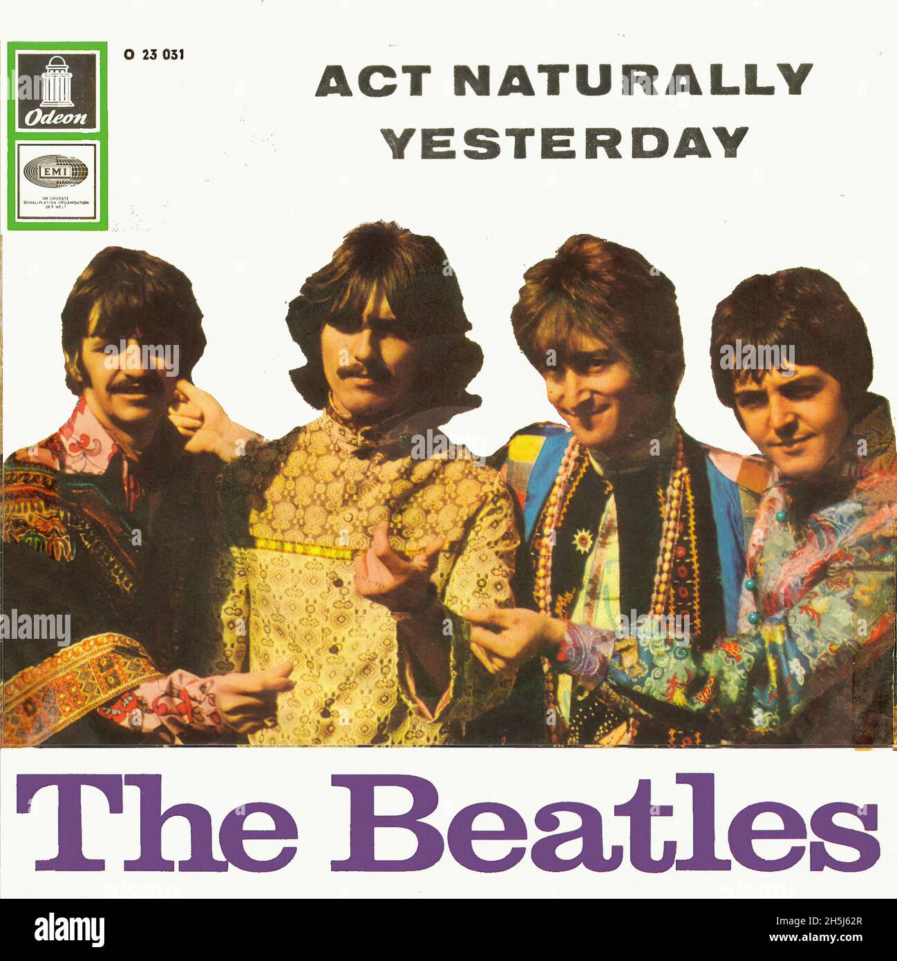 Vintage single record cover - Beatles, The - Yesterday - D - 1965 - 1967er  Cover Stock Photo - Alamy