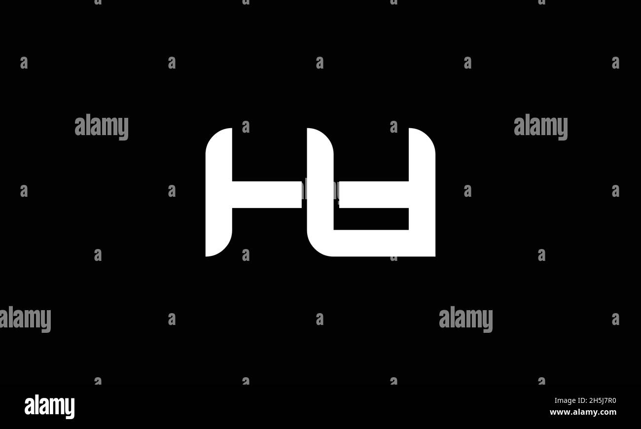 Letter HA or HH minimal icon - Vector Design Stock Vector
