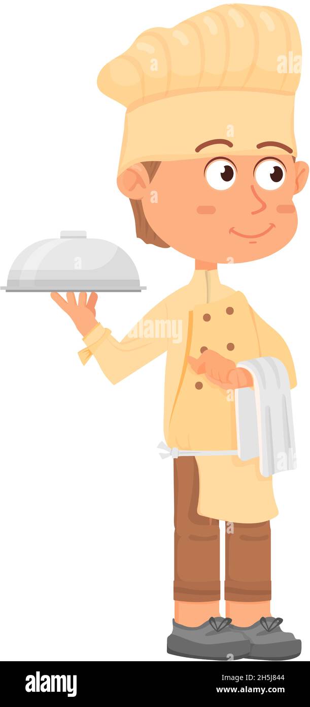Happy cartoon child chef standing hi-res stock photography and images ...