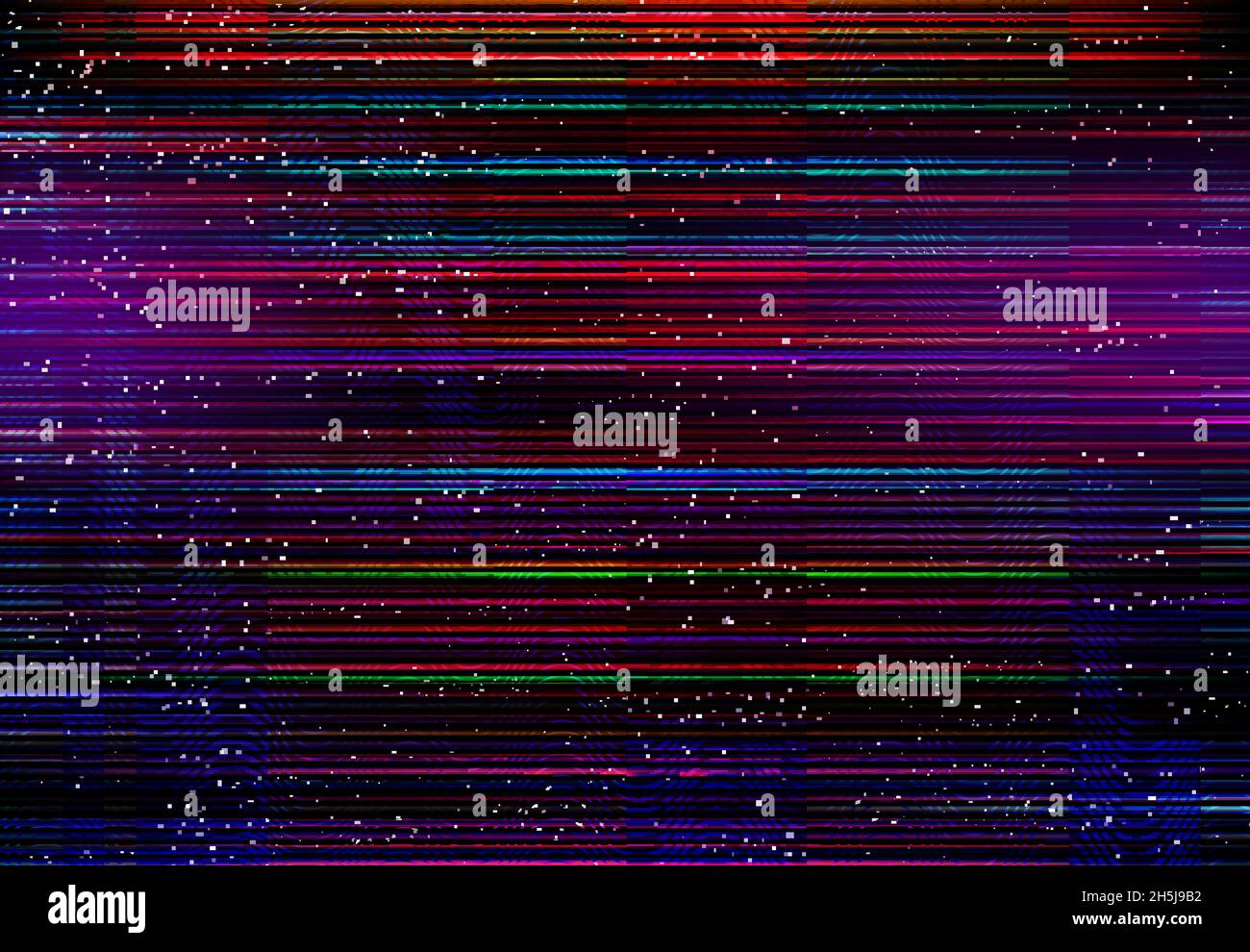Glitch effect color distortion monitor, screen lines and pixel noise.  Broken screen, computer display failure or problem or TV analog signal loss  vect Stock Vector Image & Art - Alamy