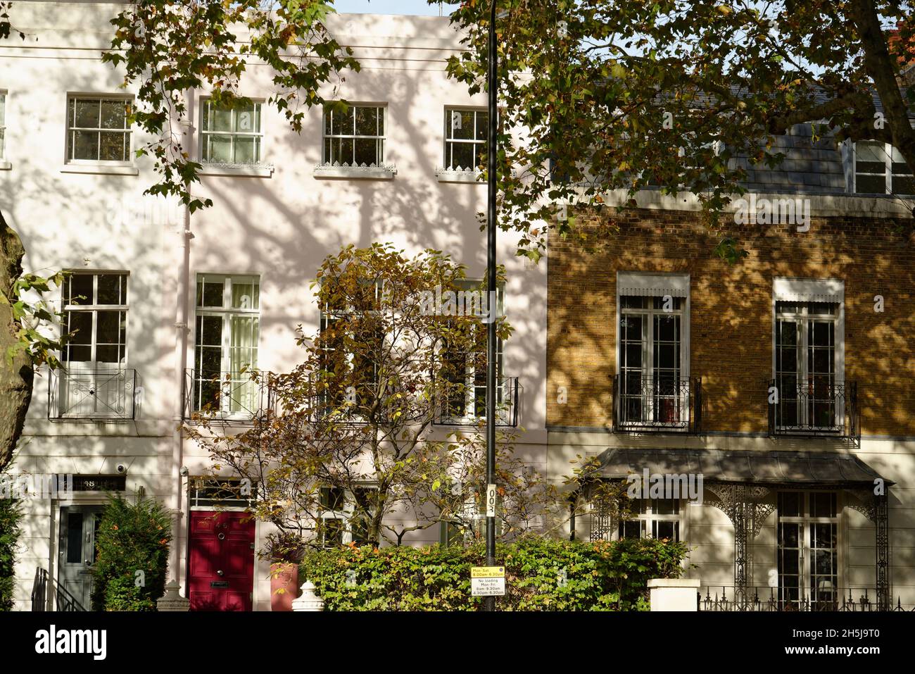 Residences in Kensington, West London, England, United Kingdom Stock