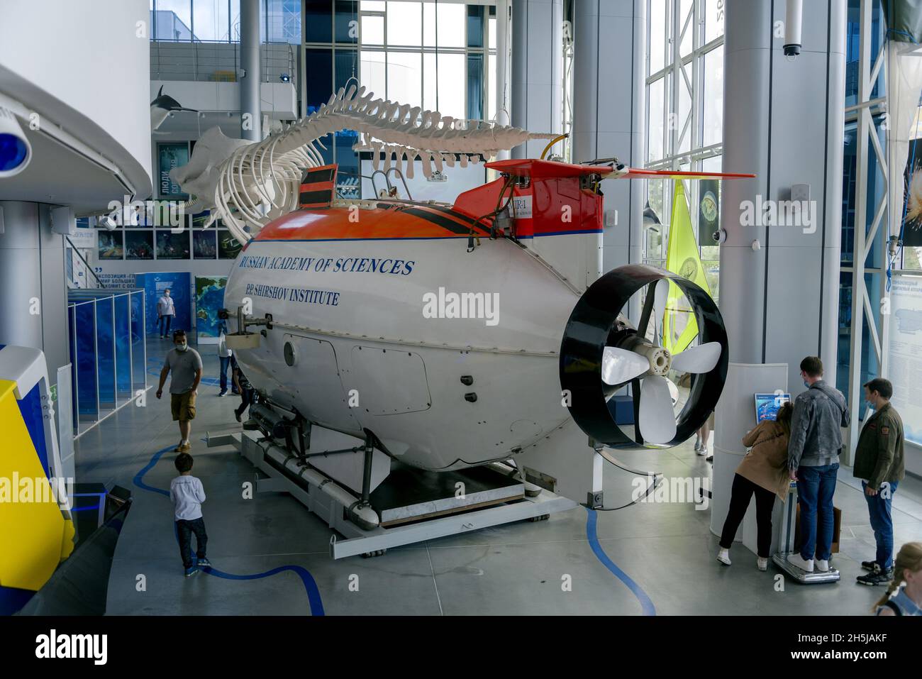 KALININGRAD, RUSSIA-June 5, 2021: Mir-1 deep-sea manned spacecraft for oceanographic research and rescue operations. World Ocean Museum Stock Photo