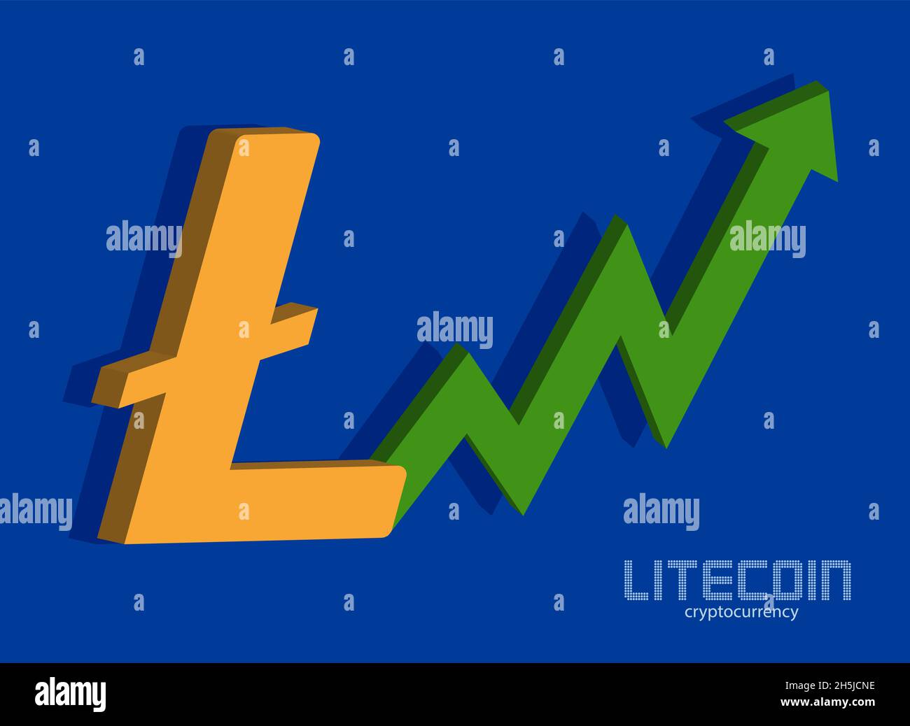 Litecoin and graf bullran icon, background money vector Stock Vector Image  & Art - Alamy