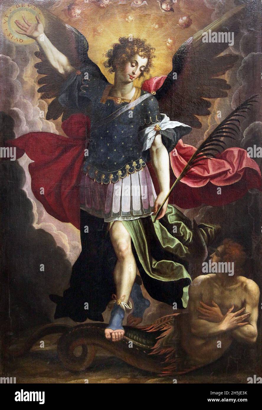 Saint Michael the Archangel 1630 by Cristóbal Vela Cobo 1588-11654 Stock Photo