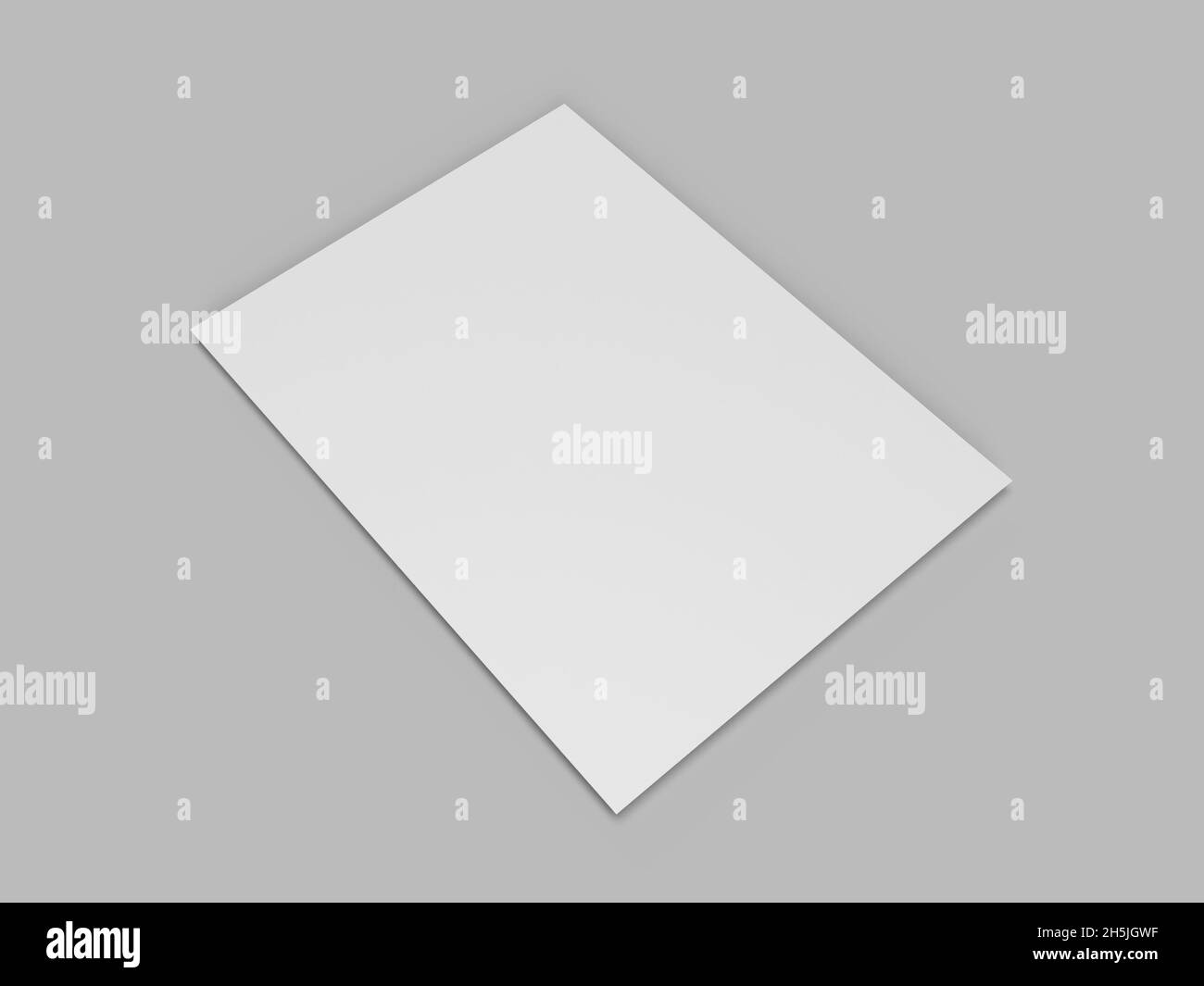 Flyer Paper 3D Illustration Mockup Scene on Isolated Background Stock