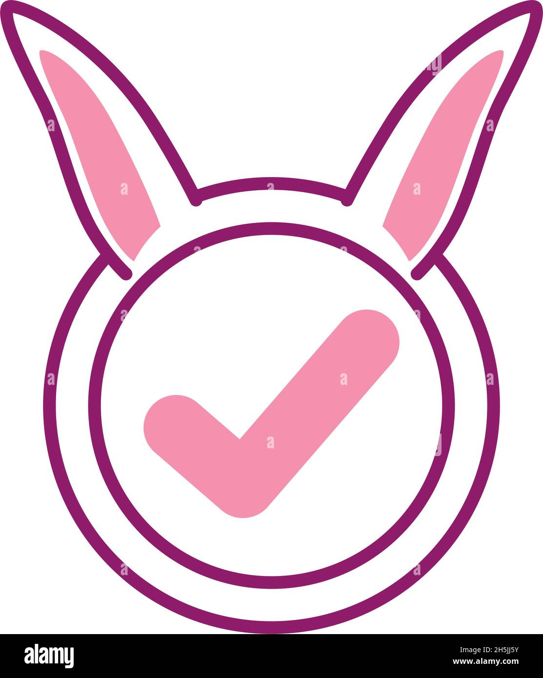rabbit ears check mark Stock Vector Image & Art - Alamy