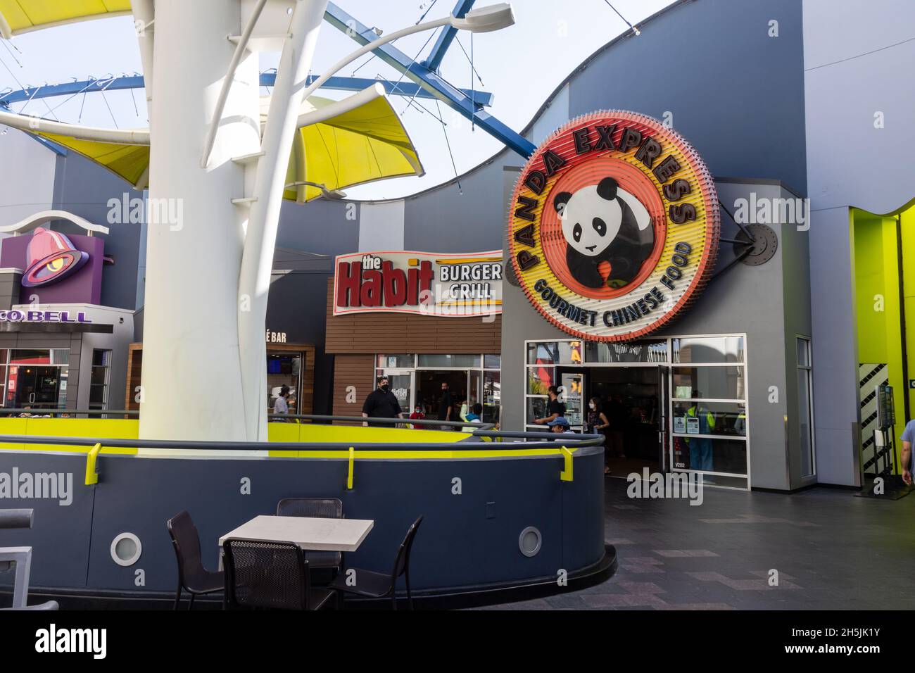 Food court, Universal City Walk, Hollywood, California Stock Photo