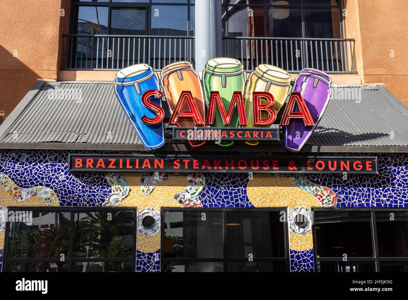 Samba Restaurant sign, Universal City Walk Stock Photo