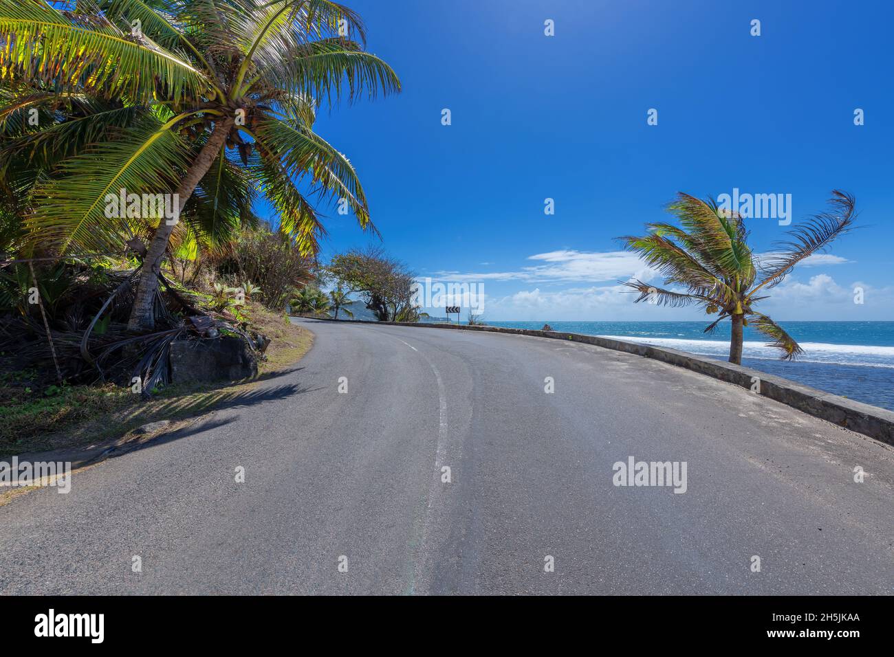 Beach road in tropical island Stock Photo