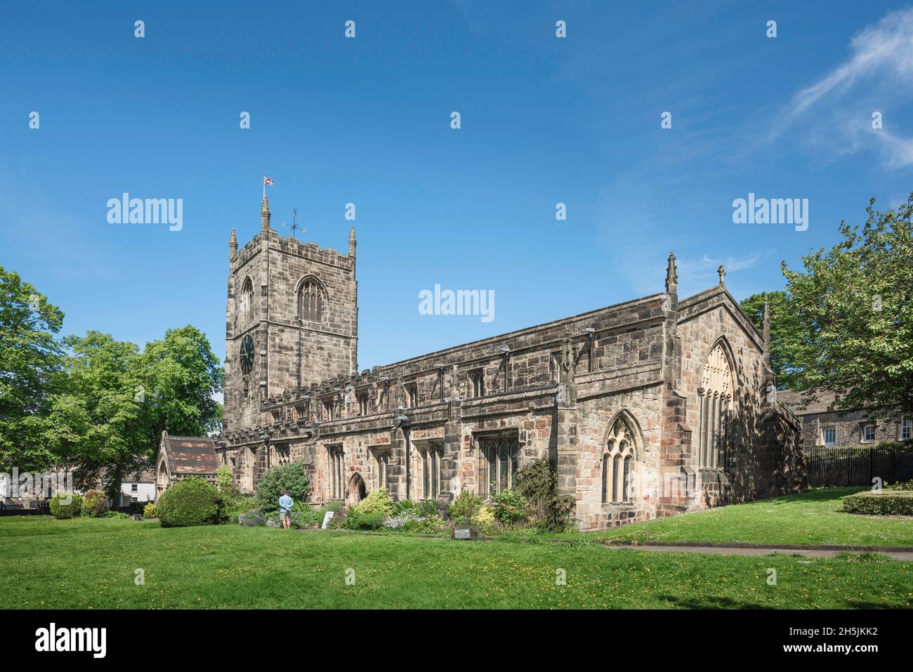 Skipton Church, view in summer of the medieval Holy Trinity Parish