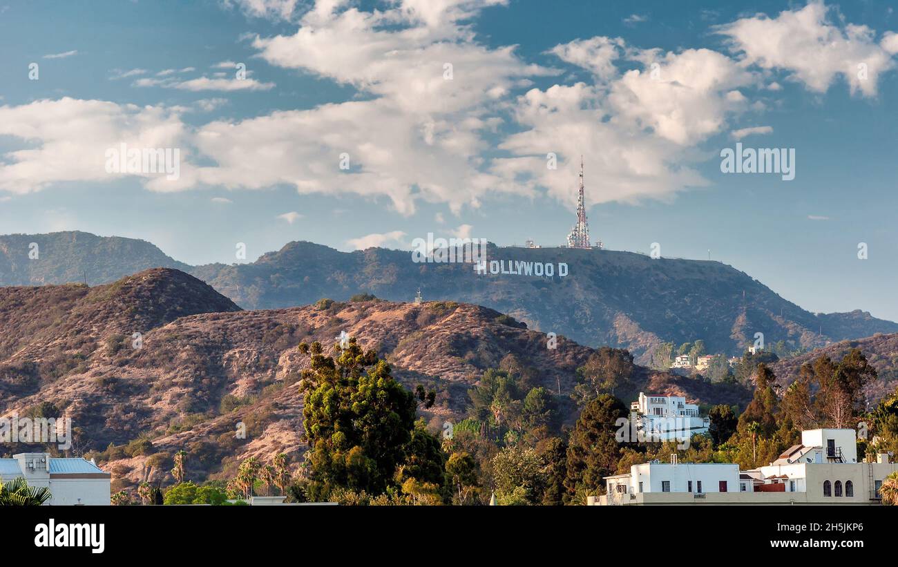 Hollywood Hills in Los Angeles, California. Stock Photo