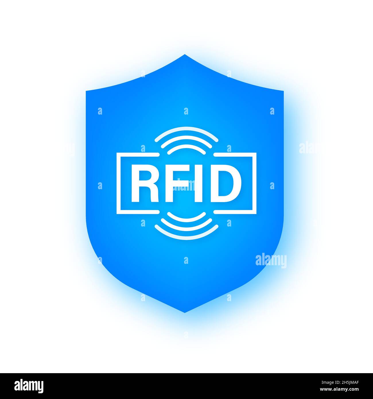 RFID Radio Frequency IDentification. Technology concept. Digital technology. Vector stock illustration Stock Vector