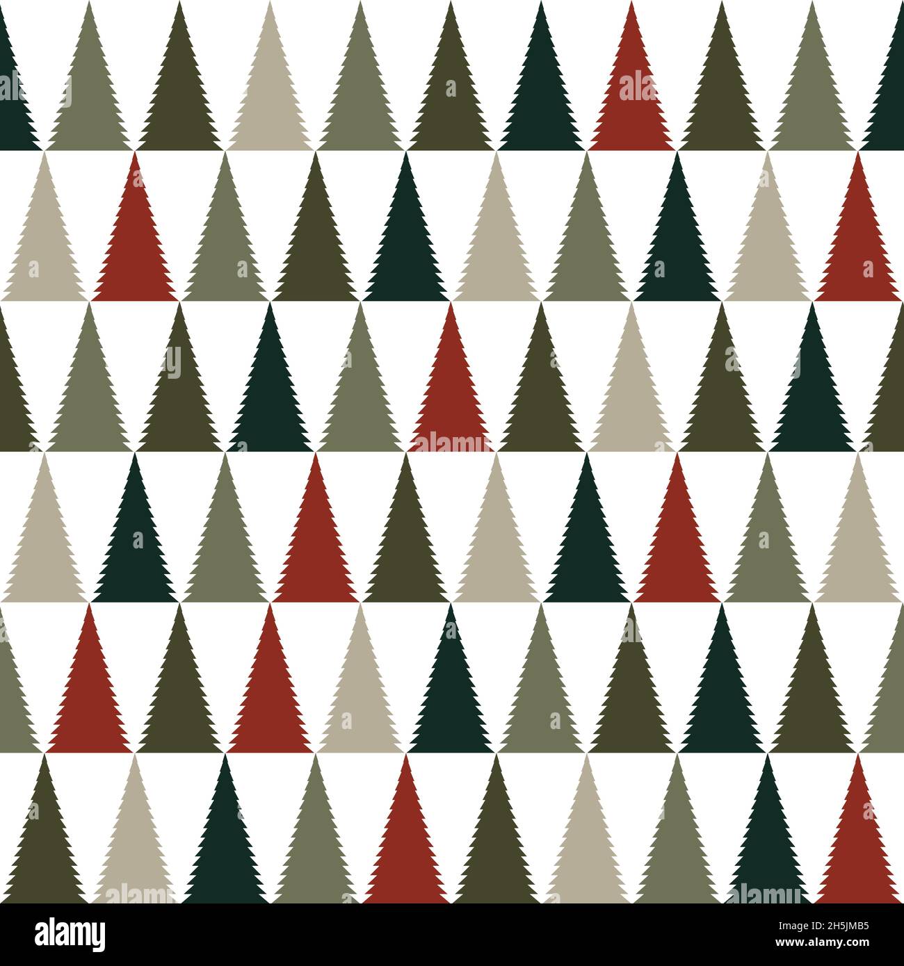 Christmas Tree seamless pattern. Digital Illustration Background Stock Vector