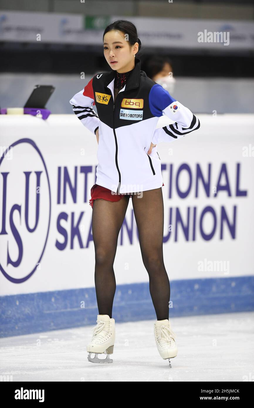 Eunsoo LIM, Korea, during practice, at the ISU Grand Prix of Figure