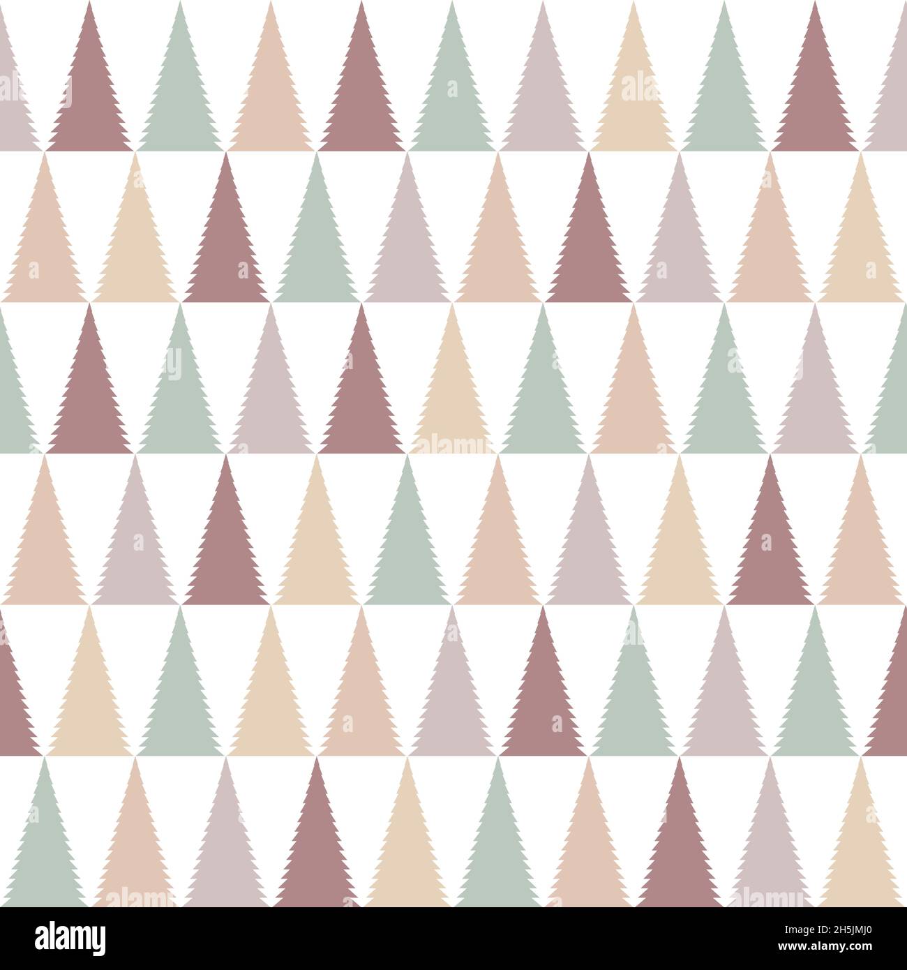 Christmas Tree seamless pattern. Digital Illustration Background Stock Vector