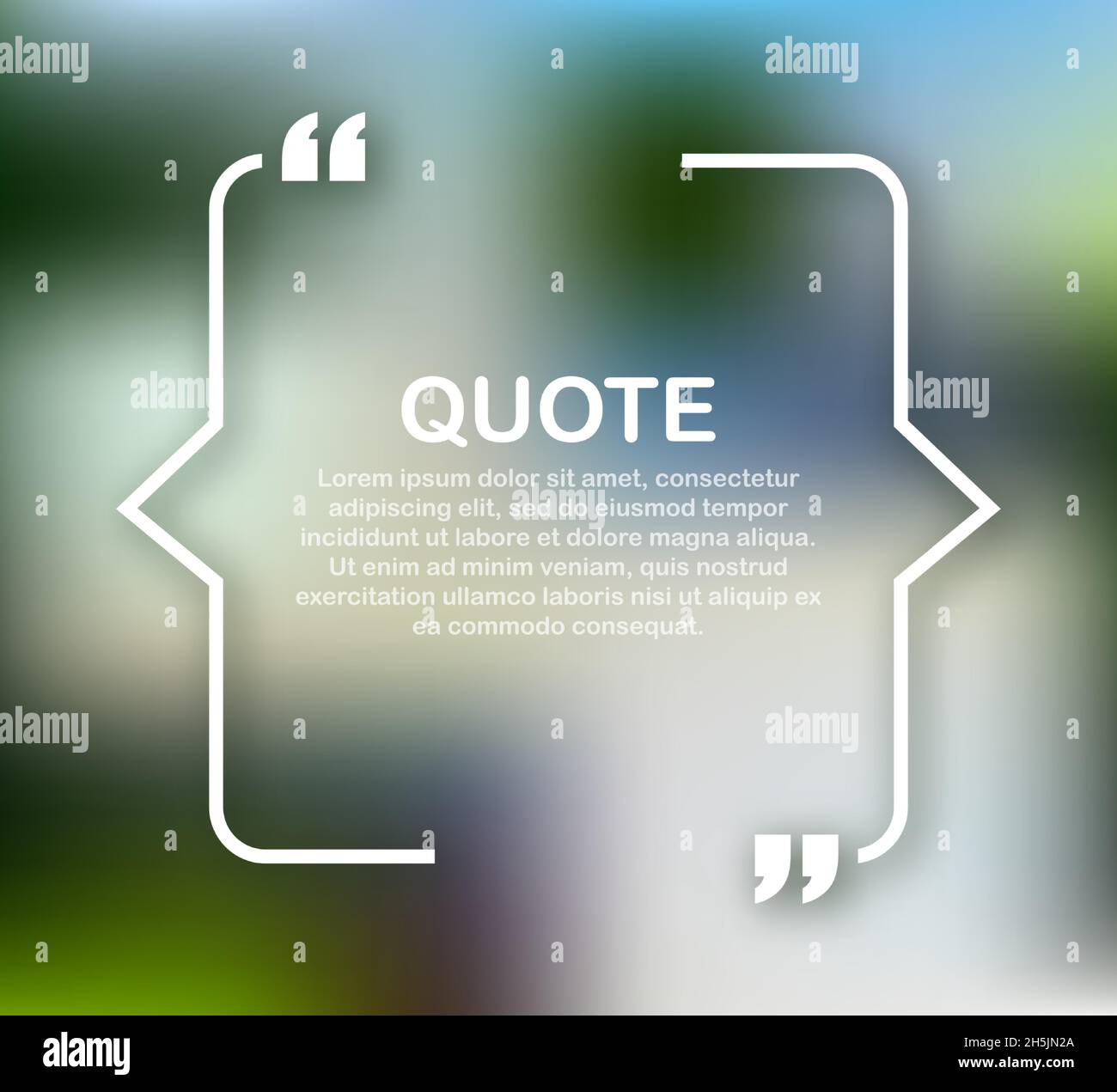 Quote frames. Blank template with print information design quotes. Vector stock illustration. Stock Vector