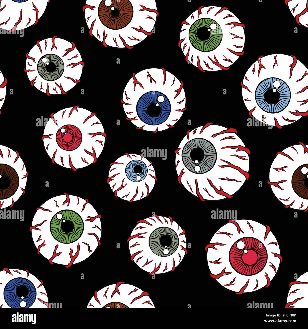 Eyeballs Pattern Cartoon Style Stock Vector Image Art Alamy