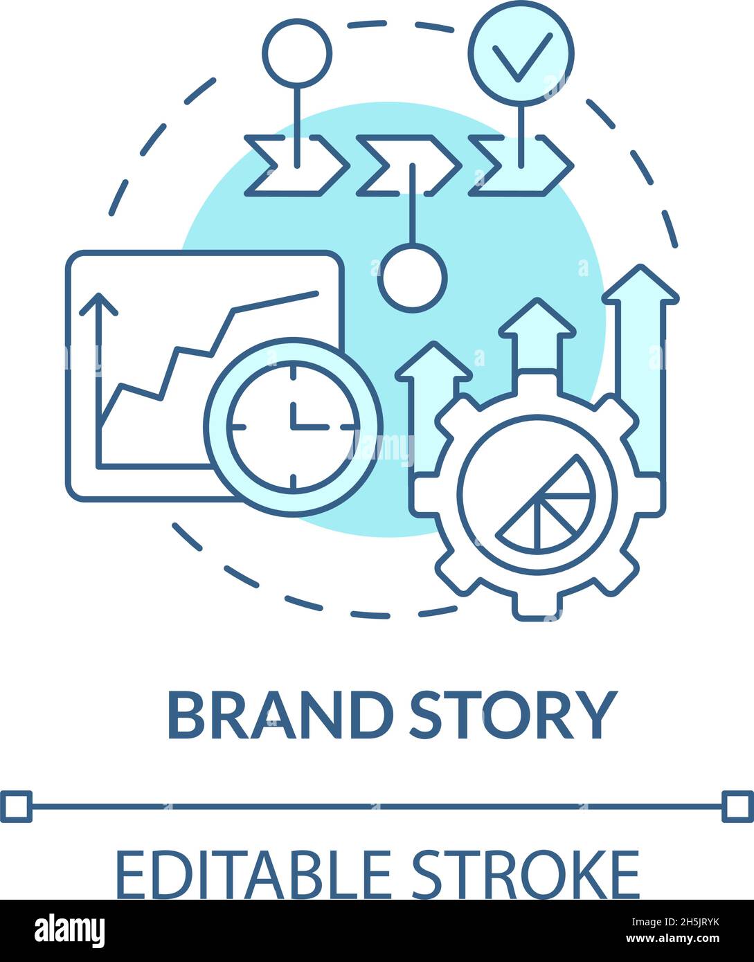 Brand story blue concept icon Stock Vector Image & Art Alamy