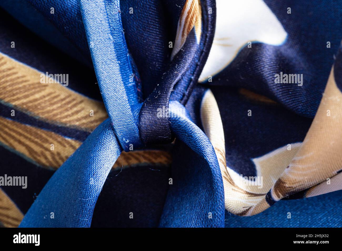 blue robe with belt, background Macro Stock Photo - Alamy
