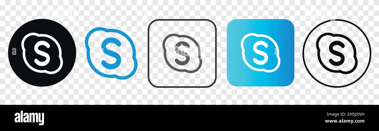 Skype icon vector. Skype logo vector illustration. Stock Vector