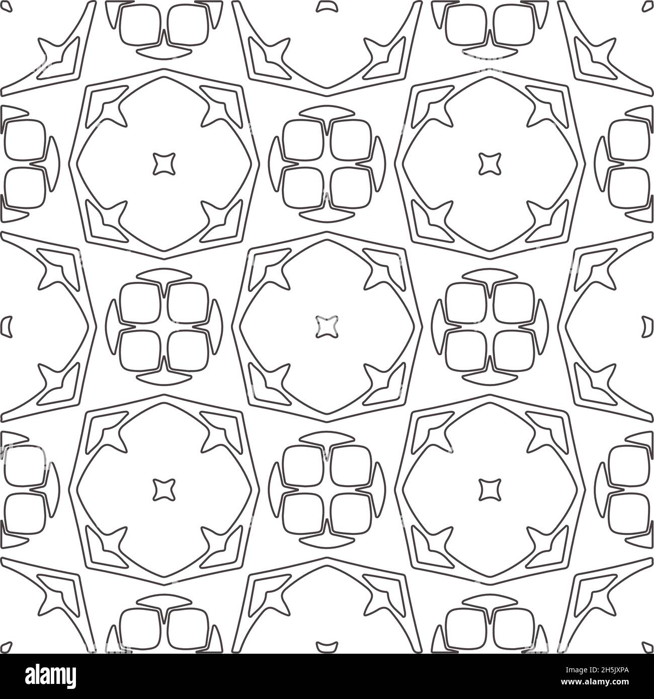 Vector pattern with symmetrical elements . Repeating geometric tiles ...