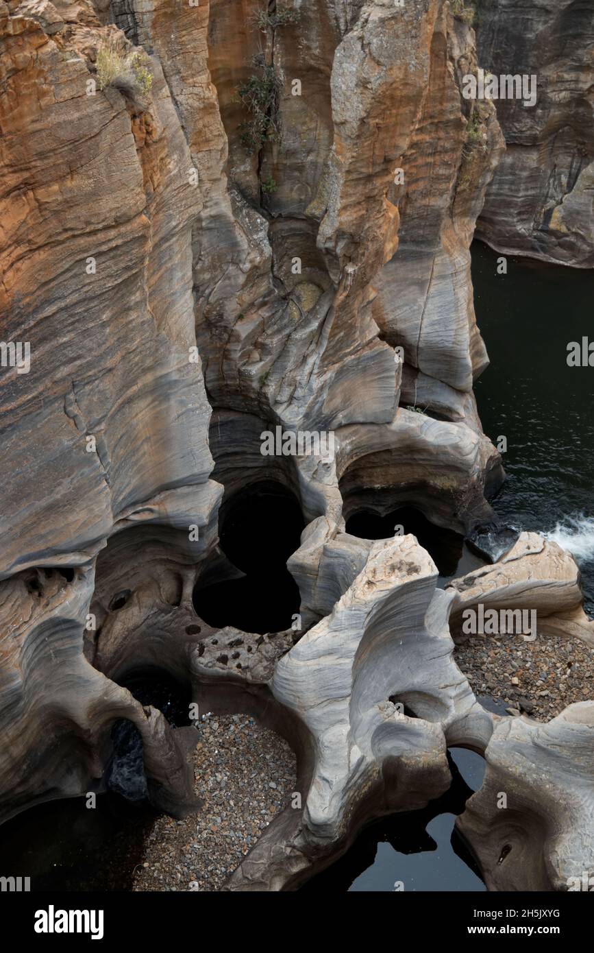 Fascinating potholes in South Africa Stock Photo Alamy