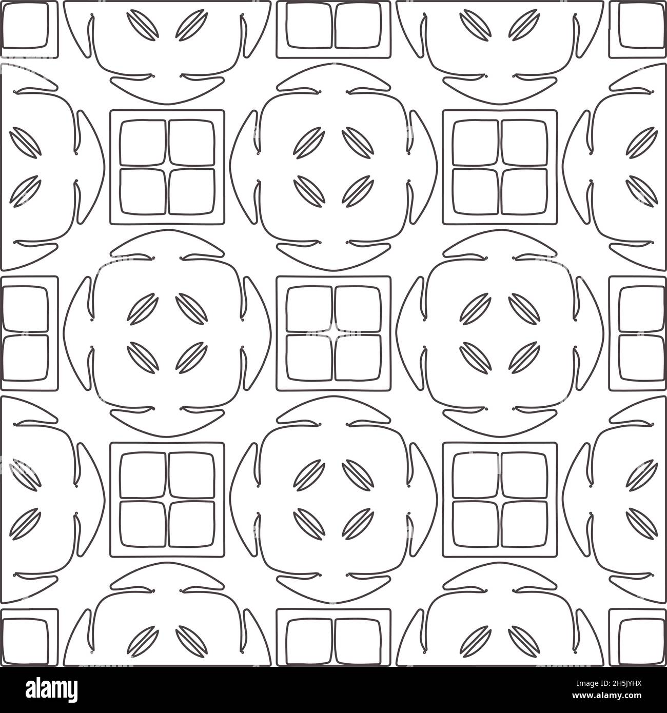 Vector pattern with symmetrical elements . Repeating geometric tiles ...