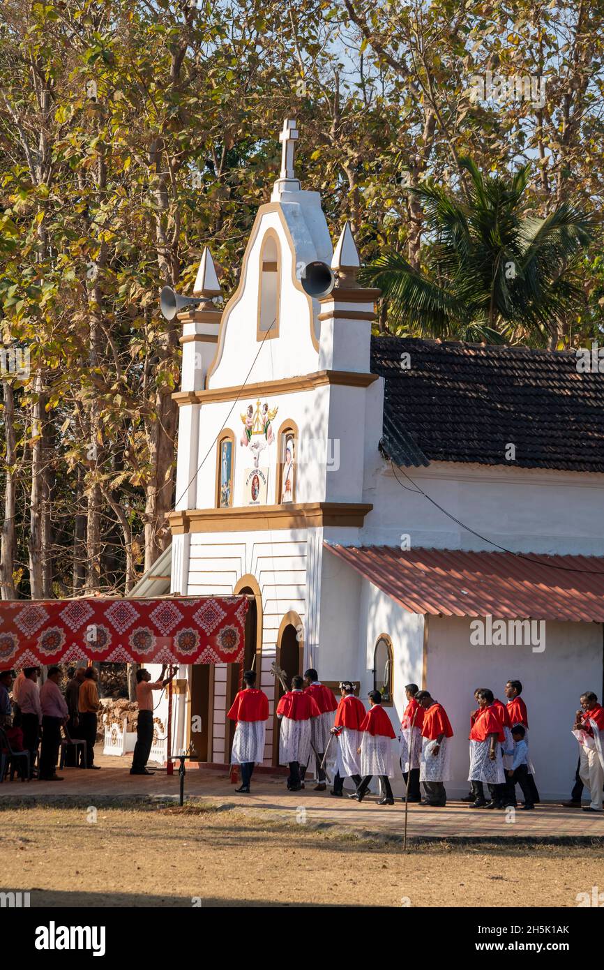 Service at Church of Saint Anthony in grounds of Cabo de Rama Fort, South  Goa, India Stock Photo - Alamy