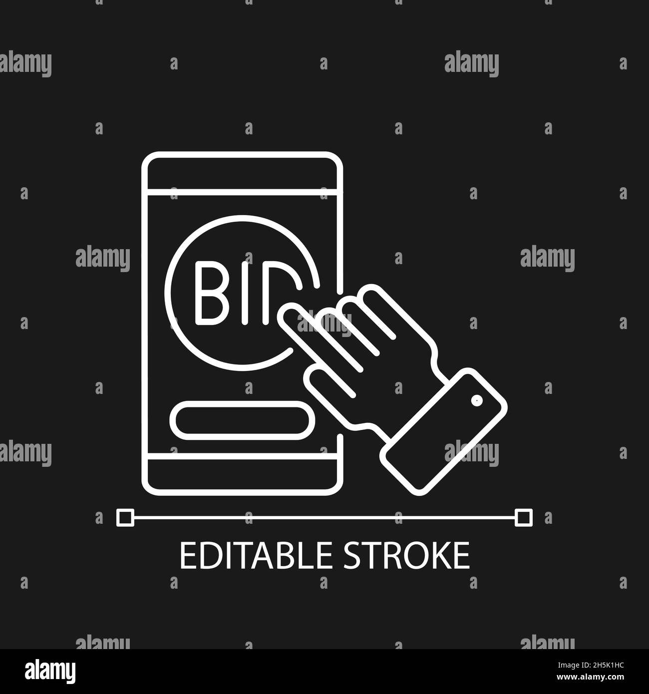 Auction mobile app linear icon for dark theme Stock Vector Image & Art ...