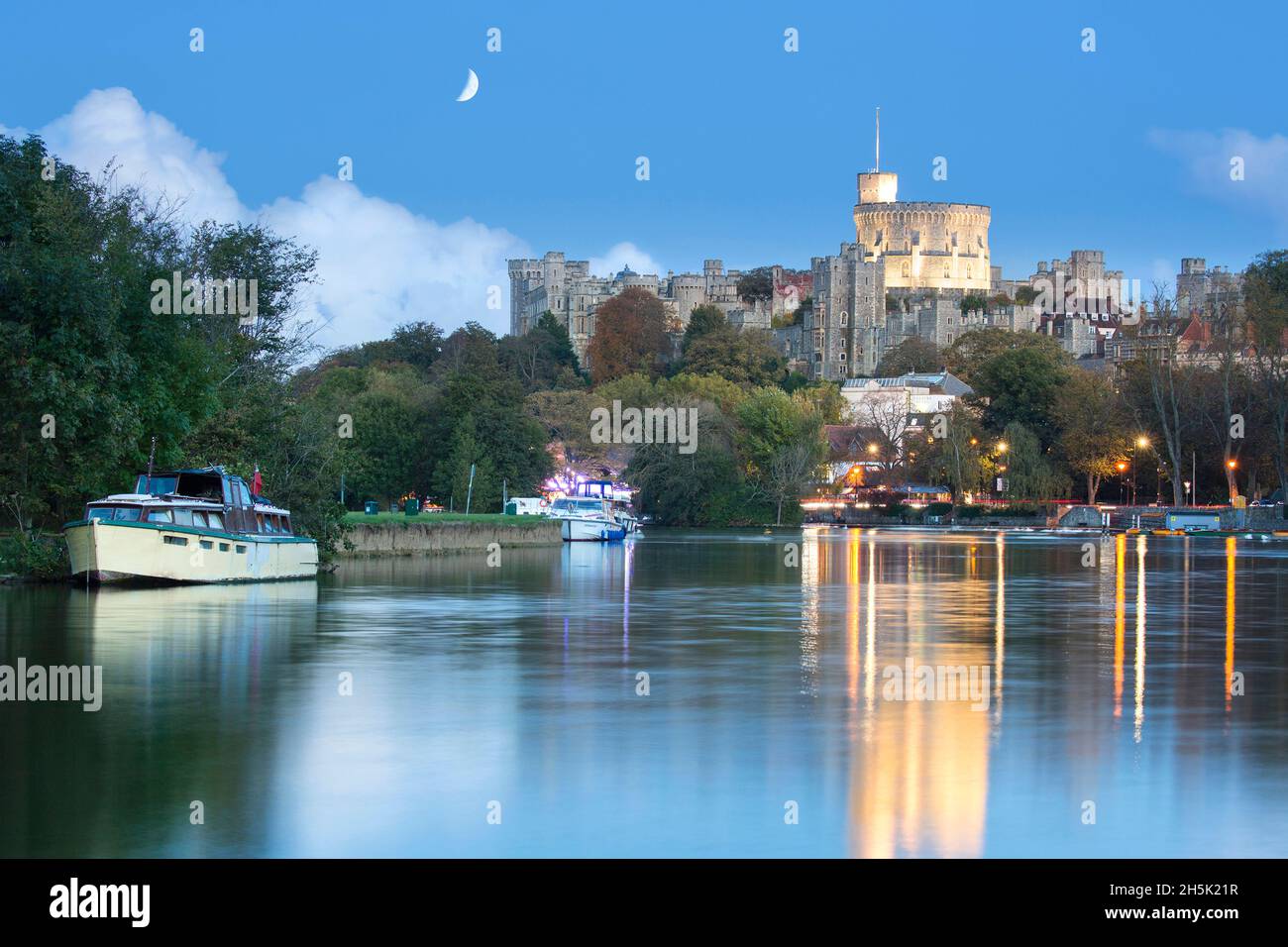 Windsor Castle and River Thames Berkshire England Stock Photo