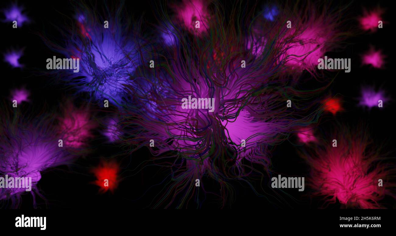 Colorful thread lines decoration from a summer festival. Abstract ...