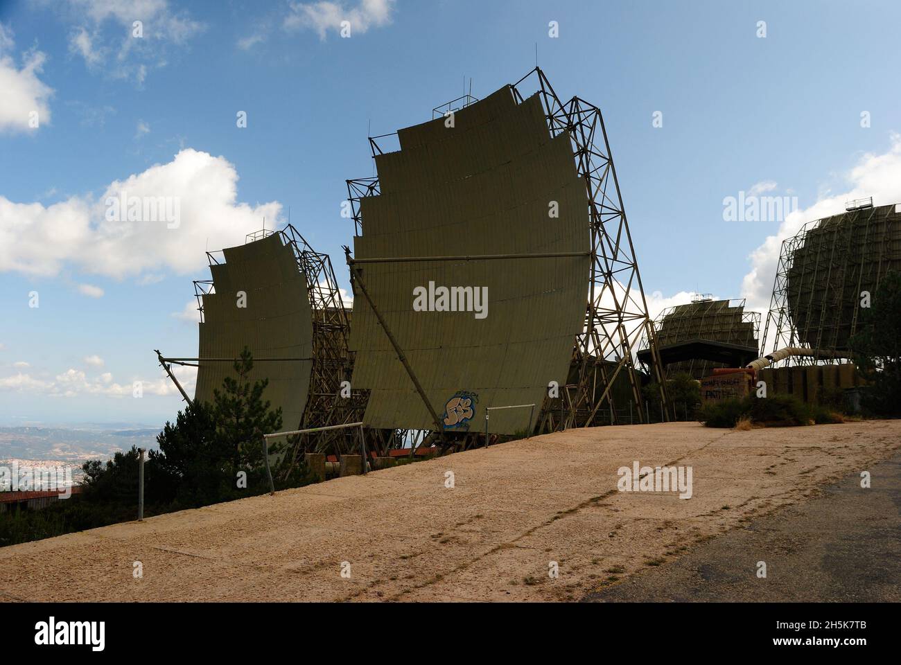 The abandoned military base nato Usaf of Monte Limbara Stock Photo - Alamy