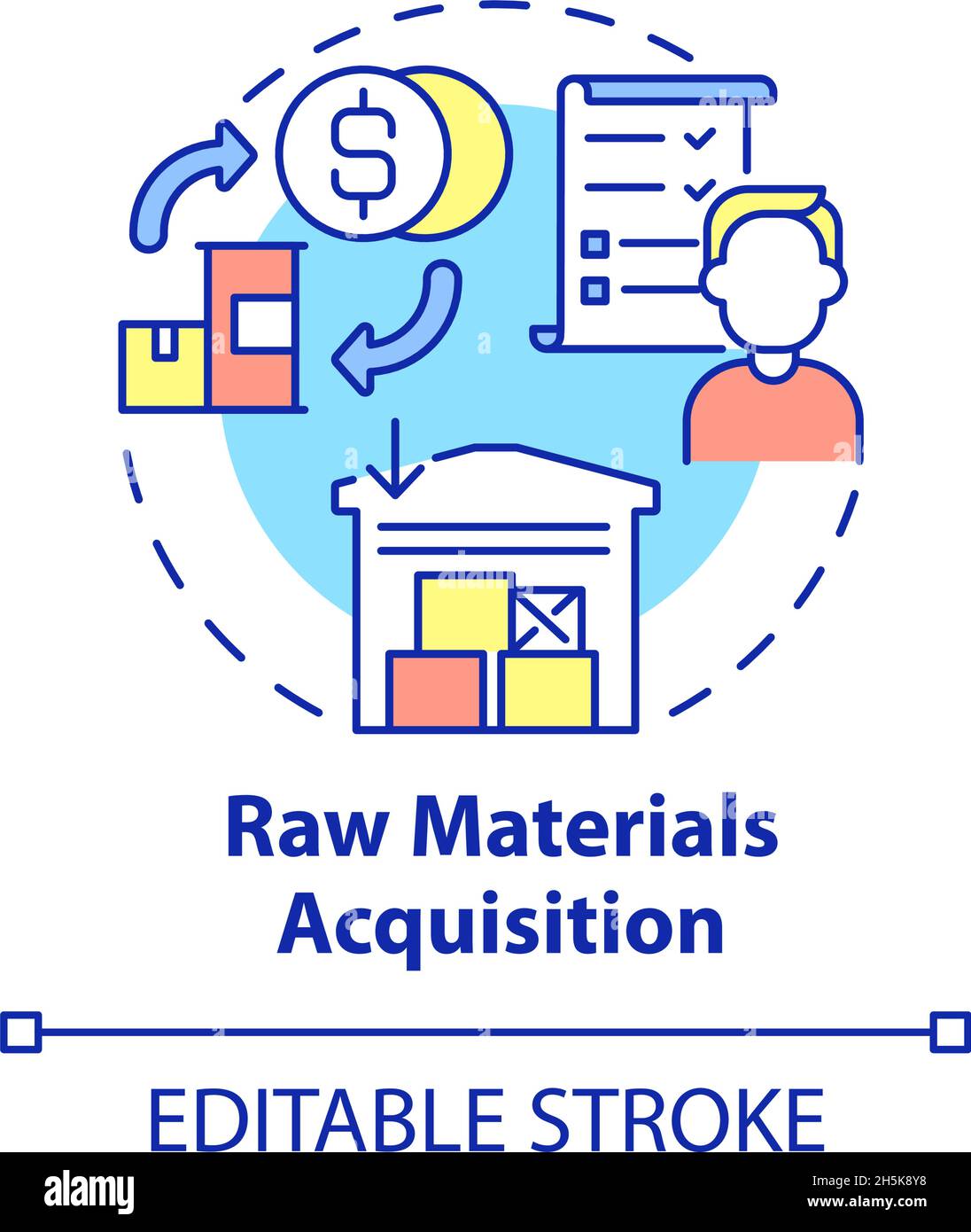 Raw materials acquisition concept icon Stock Vector Image &amp; Art 