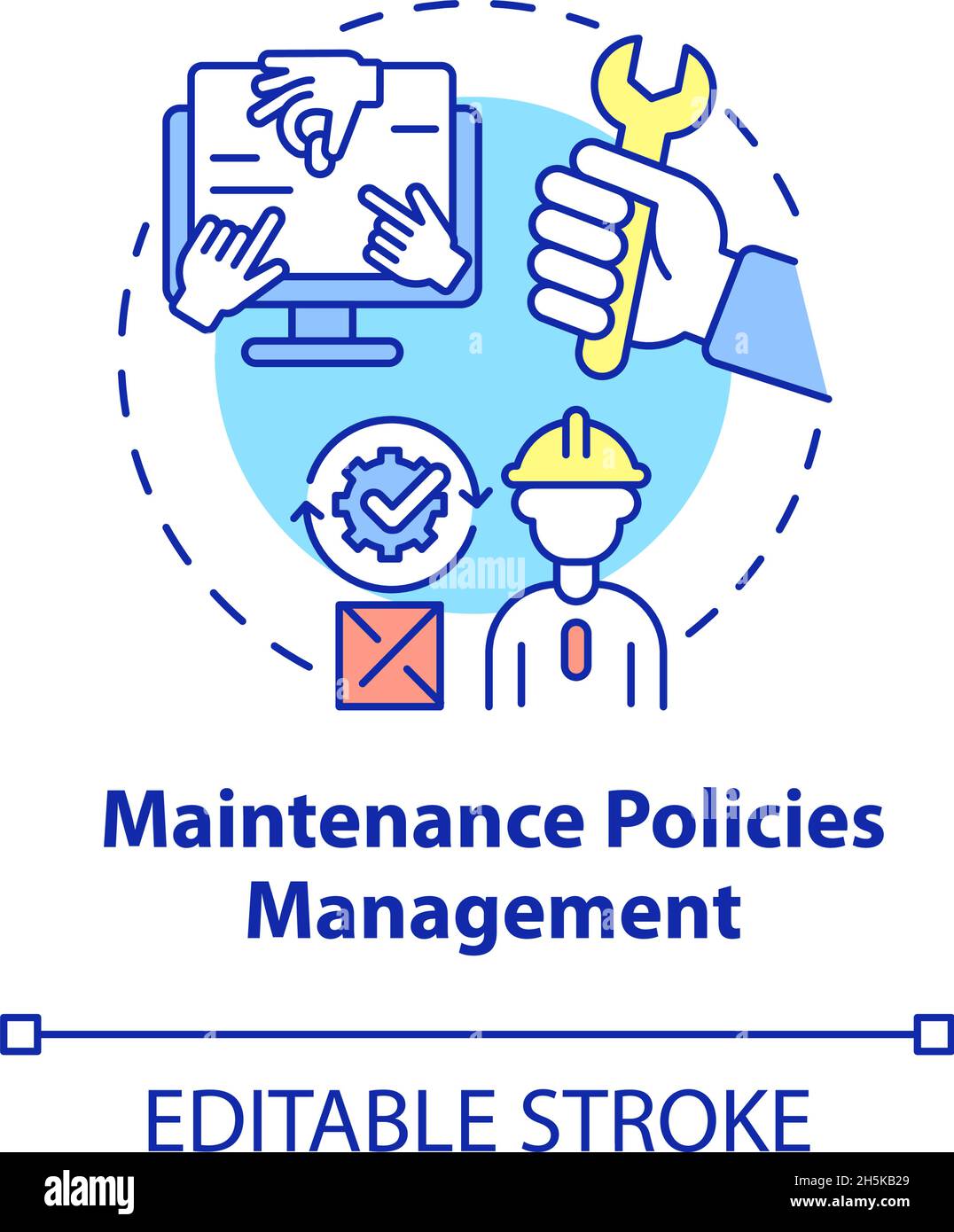Maintenance policies management concept icon Stock Vector Image & Art