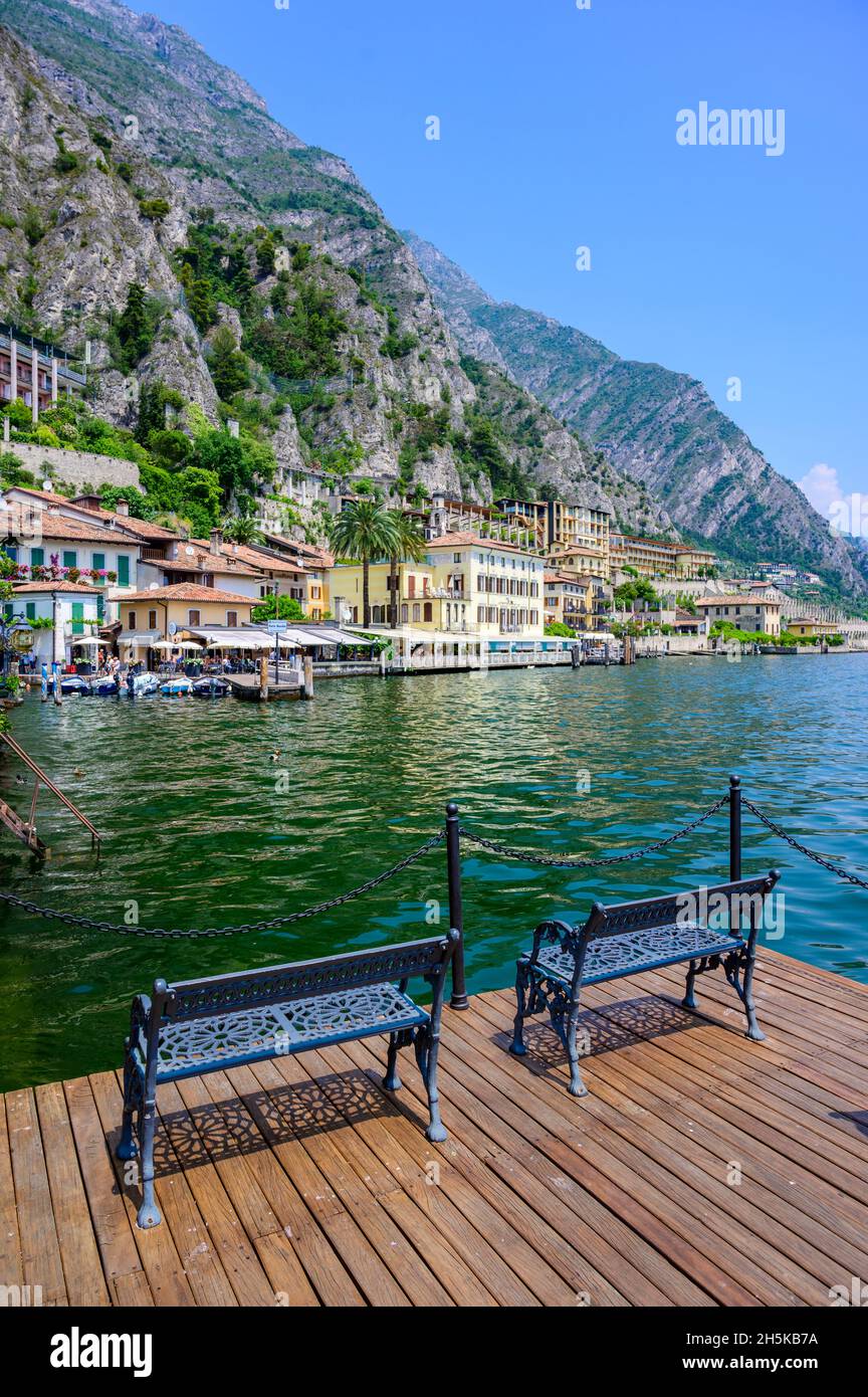 Limone sul Garda - harbour village at Lake Garda with beautiful ...