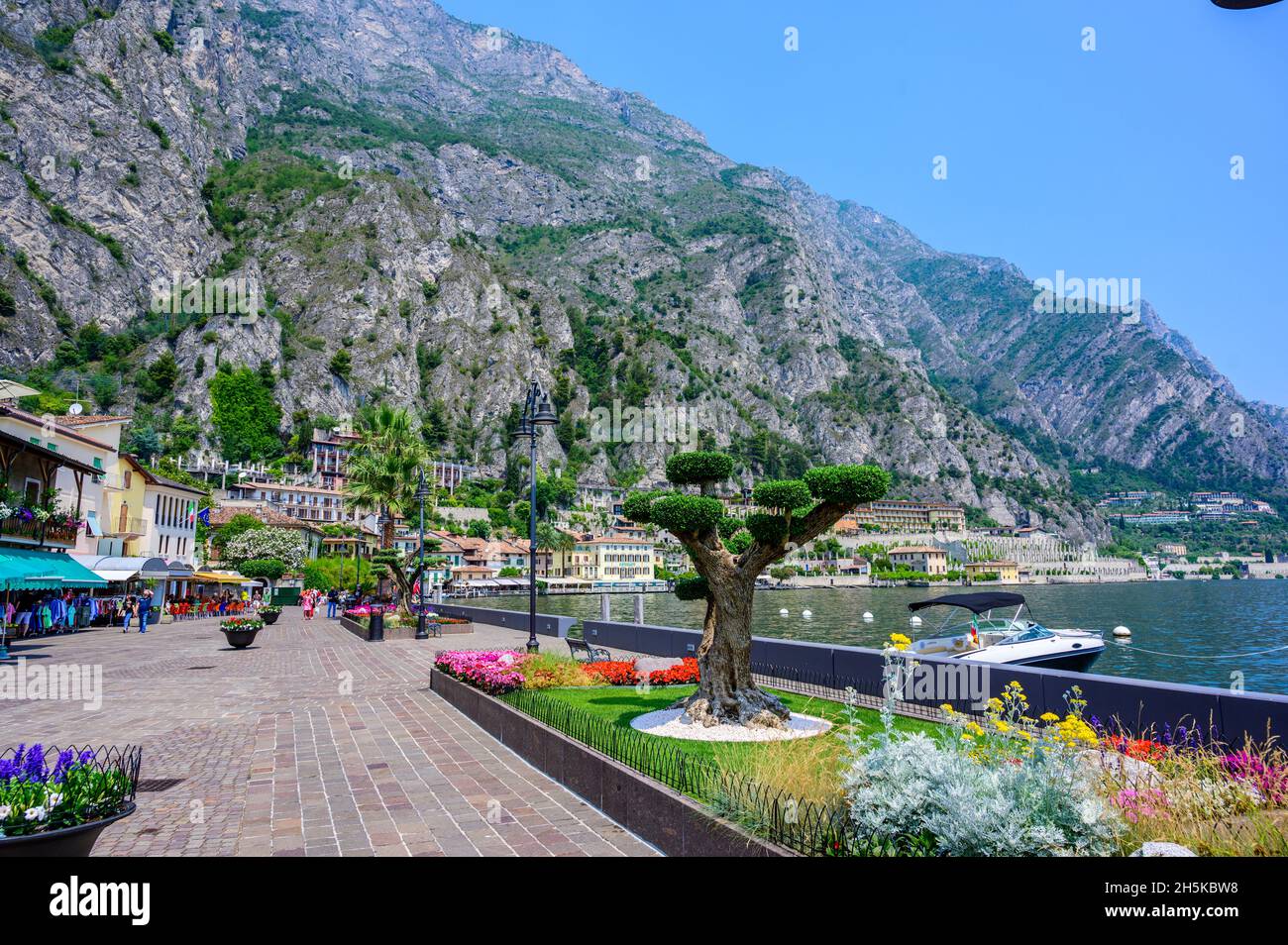 Limone sul Garda - harbour village at Lake Garda with beautiful ...