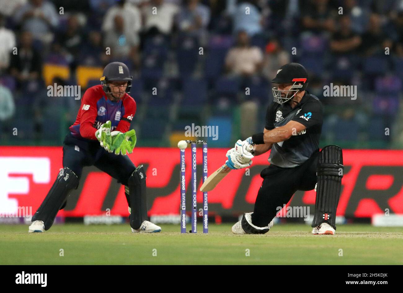 New Zealand's Daryl Mitchell bats during the ICC Men's T20 World Cup