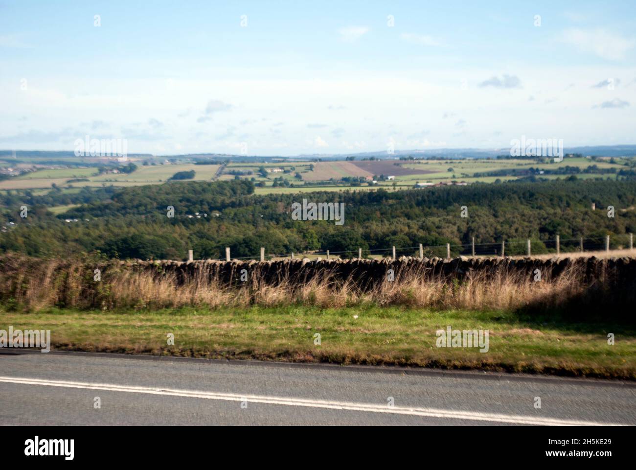 A68 road from The 68 Café, Toft Hill, Auckland, County Durham