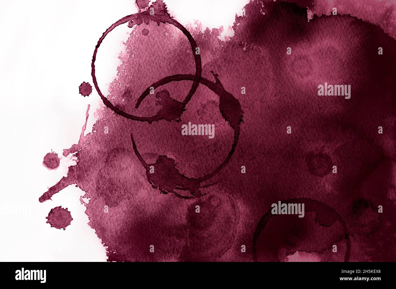 Red wine color background with spots of circles of wine glasses
